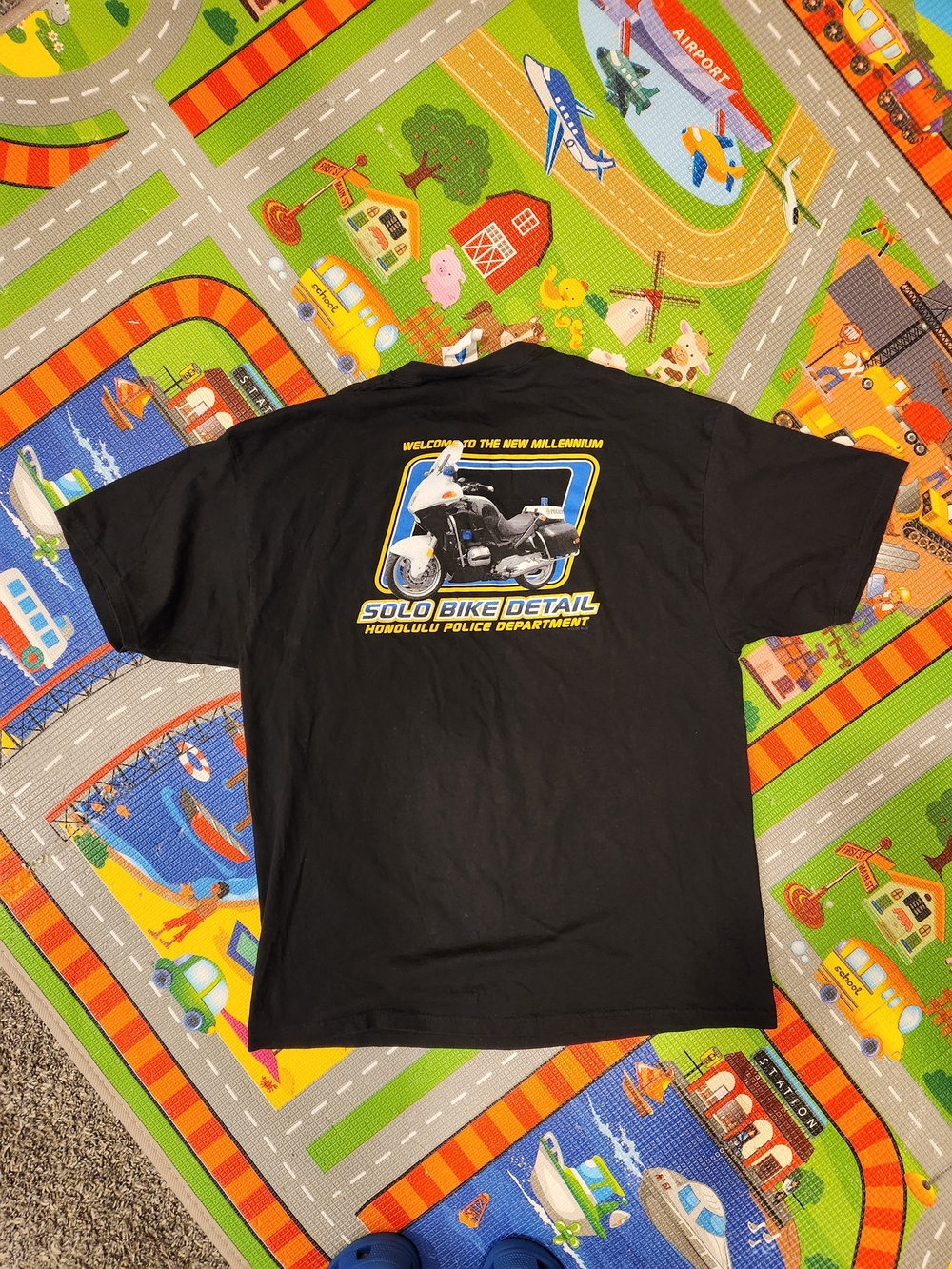 Honolulu Police Dept. Solid Bike Detail Graphic Tee - Black Size XL